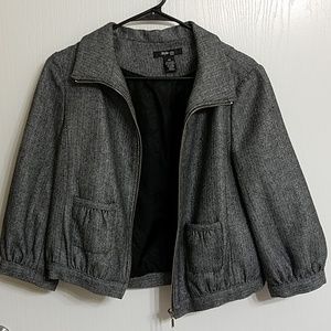 Houndstooth bomber jacket